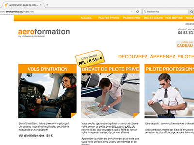 Aeroformation – Site web