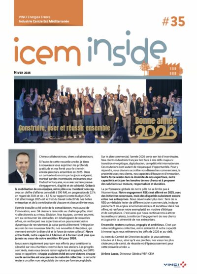 Rédaction journal interne ICEM Inside – VINCI Energies