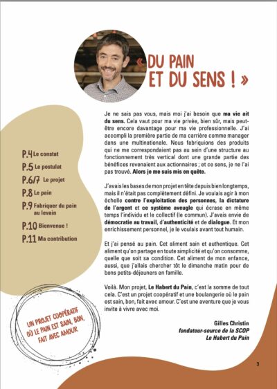 Conception-rédaction livret d&rsquo;accueil – Le Habert du Pain